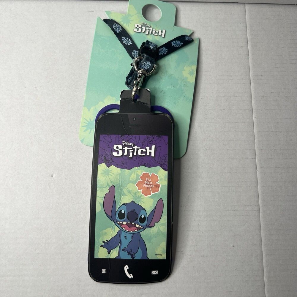 Disney Lilo & Stitch Phone Lanyard Holder Universal Fits Most Phones New on Card